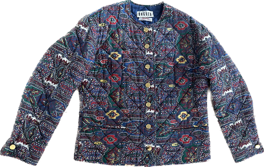 Vintage Bogner Printed Cotton Quilted Jacket