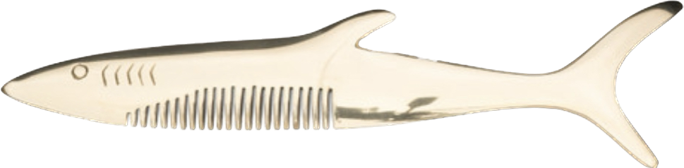 Brass Shark Comb