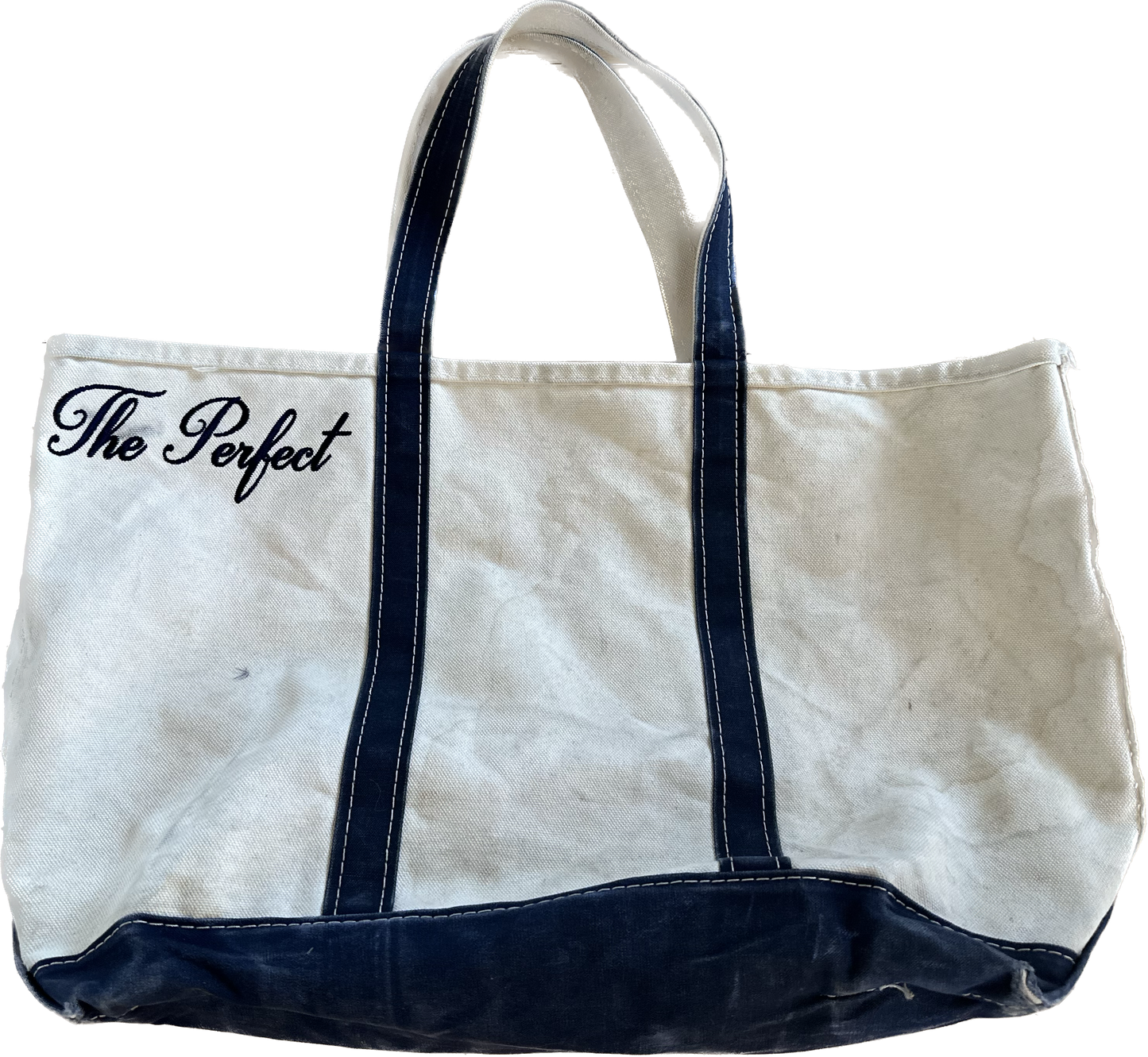 The Perfect Navy and White Tote