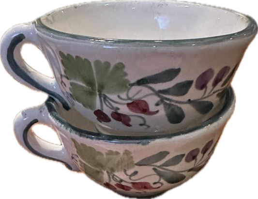 Fortebraccio Ceramiche Italian Handpainted Coffee Cups