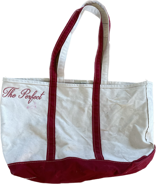 The Perfect Red and White Tote