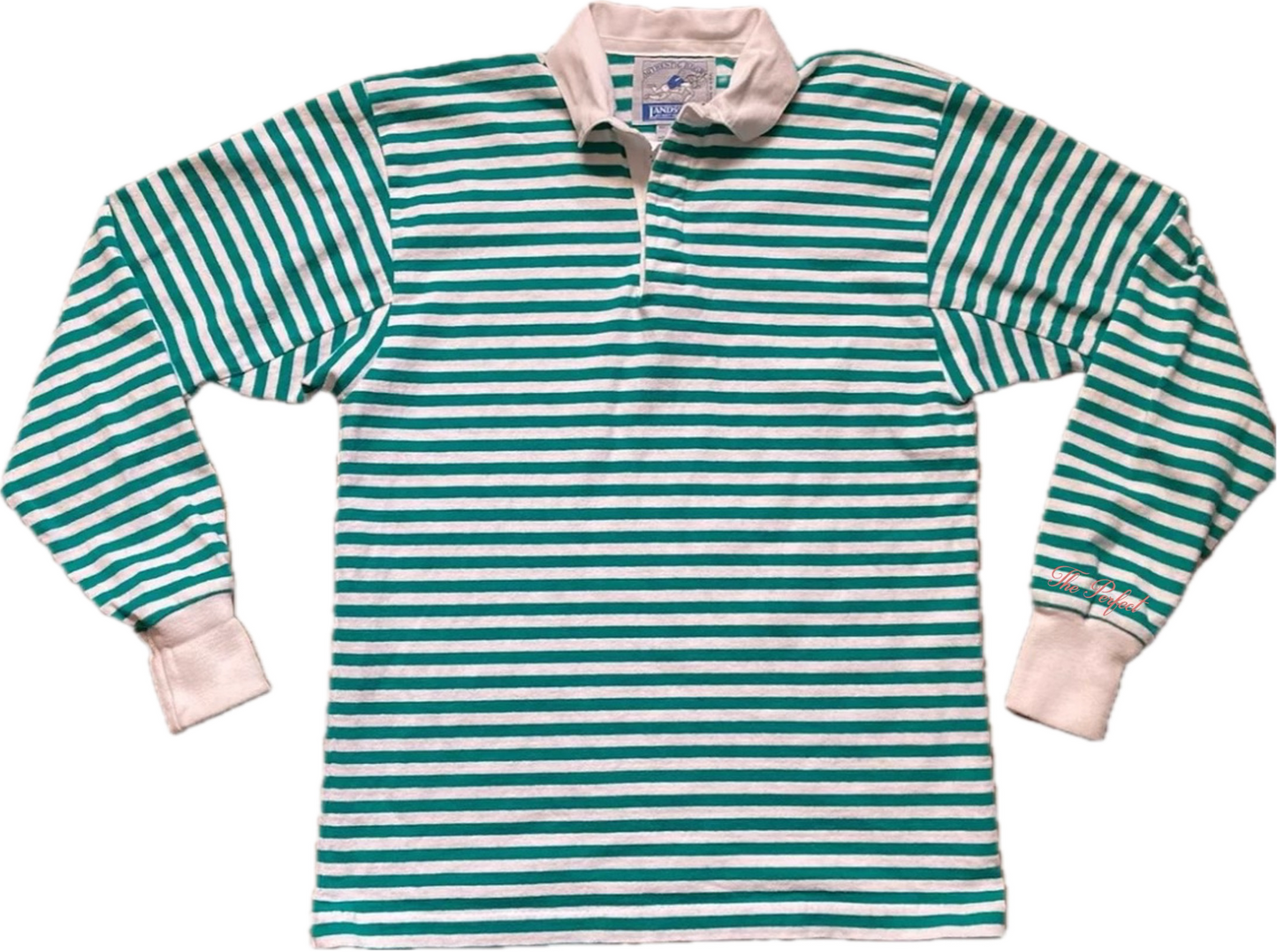 The Perfect Vintage Green Striped Rugby Shirt