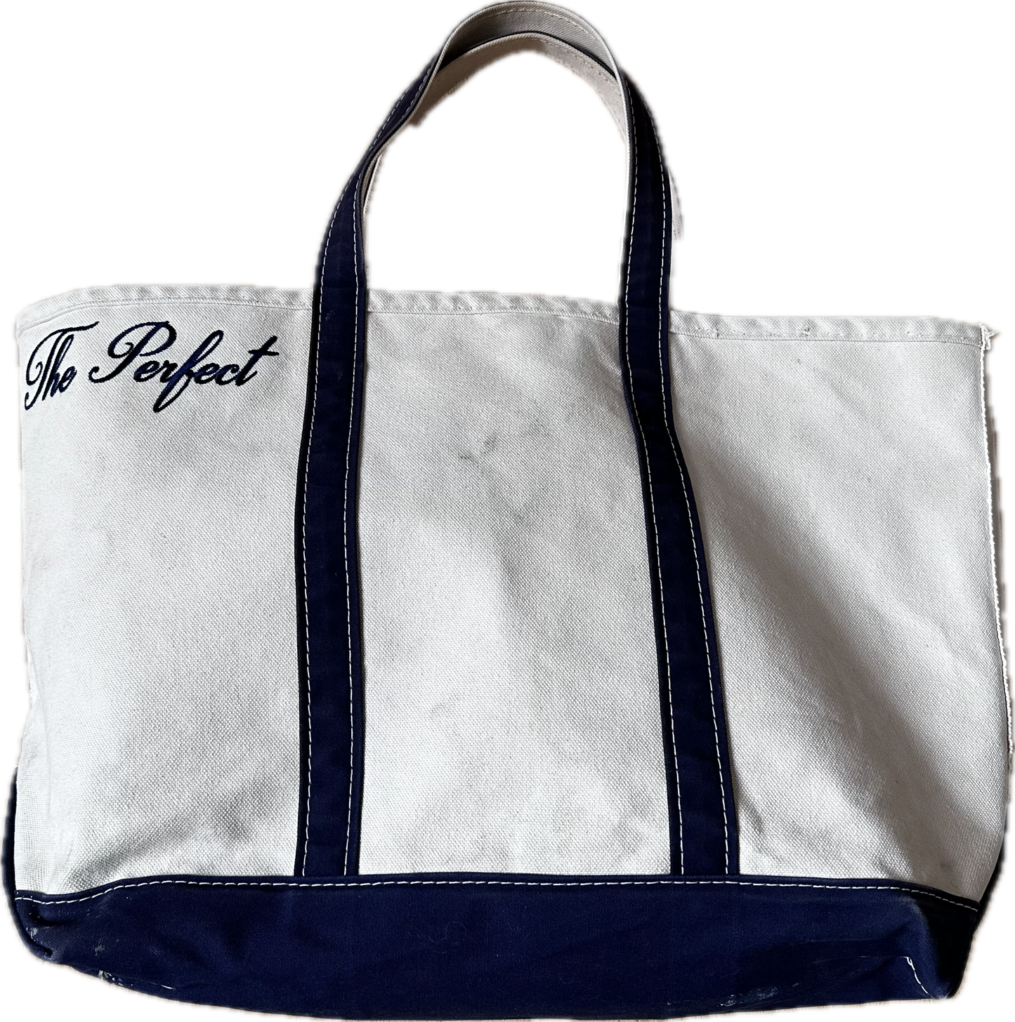 The Perfect Navy and White Tote