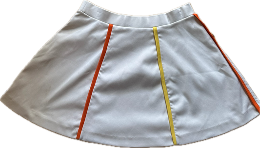 The Perfect Vintage Orange and Yellow Tipped Tennis Skirt