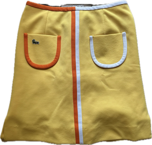 The Perfect Vintage 1960s Yellow Lacoste Tennis Skirt